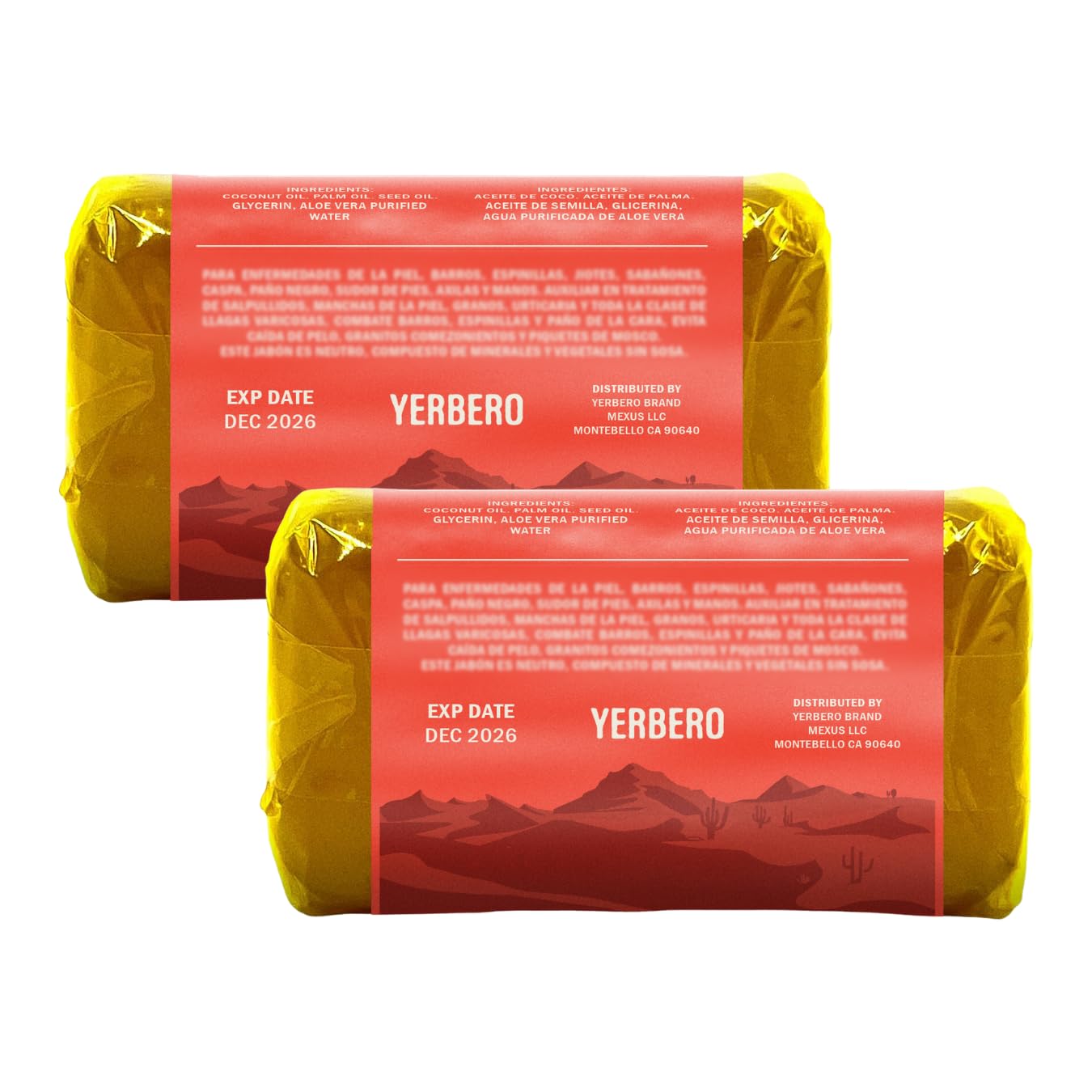 YERBERO - 1 Soap The Rattlesnake Soap 5.3 oz (150g) Each - (Hecho a Base de Aceite) Big Size - Made in Mexico.