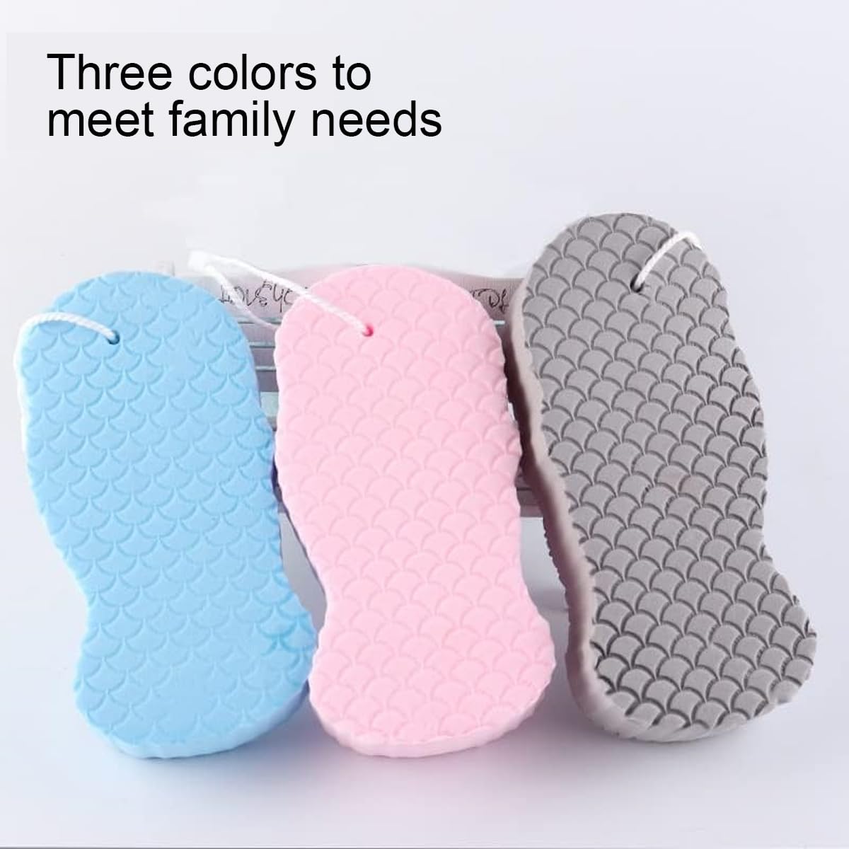 WFWJ 3Pcs Magic Exfoliating Bath Sponge,3D Super Soft Exfoliating Bath Sponge,Exfoliating Sponge Remover Dead Skin for Adults Children and Pregnant Women,Reusable(Blue+Pink+Gray)