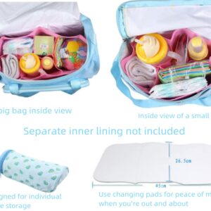 4 pcs Baby Diaper Bag Tote,Mommy Bag for Hospital,Maternity Tote, Waterproof, Multi-Functional, Large Capacity for Mom and Dad (Blue)