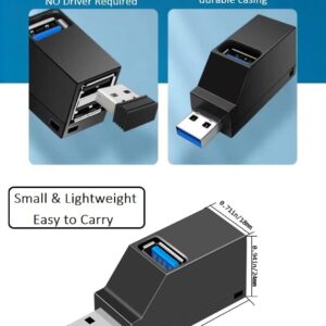 BIANTI USB Hub Splitter 3 Ports Super Speed 5Gbps Extender, 3.0 A Adapter with Lanyard and Safety Helmet, for MacBook Pro/Air, PS4, Laptop, PC, Surface Pro, iMac, Mobile HDD, Keyboard, Mouse