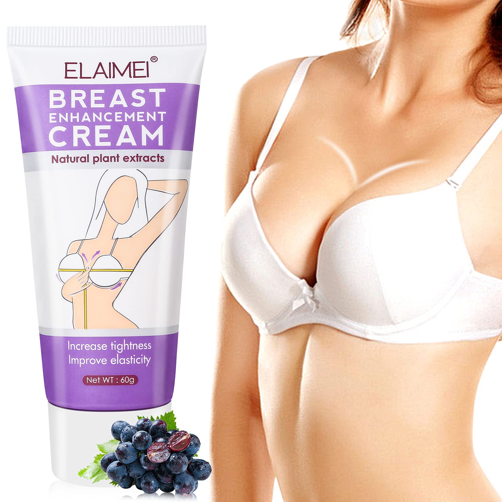 Breast Enhancement Cream, Natural Breast Enlargement Firming and Lifting Cream,Plumps & Lifts your Boobs & Reduce Sagging for Breast for Women All Skin Types