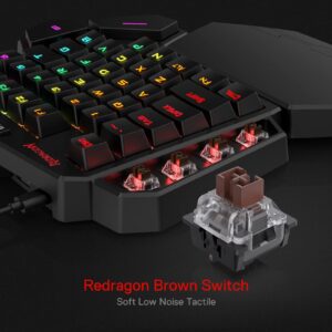 Redragon K585 One-Handed Keyboard and M656 Gainer Wireless Gaming Mouse Bundle