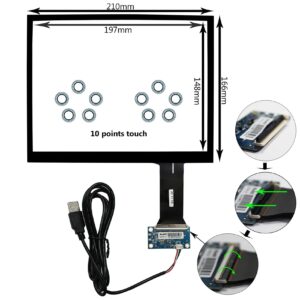 FanyiTek 9.7 inch Touch Sensor Panel,support 10 Point muti-touch, for 9.7" 1024x768 2048x1536 IPS LCD Screen