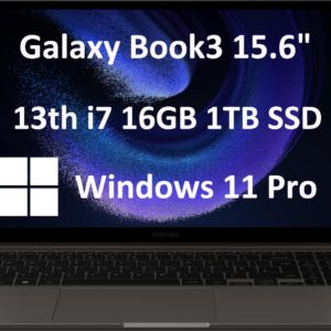 SAMSUNG Galaxy Book3 Business Laptop (15.6" FHD, Intel Pentium U300, 8GB RAM, 256GB SSD), 12-Hour Long Battery Life, Wi-Fi 6, Webcam, IST SD Card, Win 11 Pro, Graphite