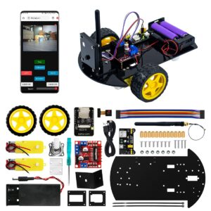 lafvin 2wd smart robot car kit esp32 camera starter kit with tutorial compatible with arduino ide