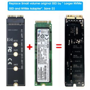 RIITOP M.2 NVMe SSD to 12+16Pin Upgrade Adapter for MacBook Air (2013-2017 Year) A1465 A1466 and Mac Pro (Late 2013-2015 Year)