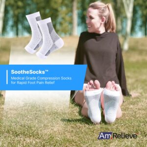 AmRelieve®️ Soothesocks®️ Neuropathy Socks for Women and Men - Compression Socks for Diabetic Foot Pain, Plantar Fasciitis Relief, and Ankle Support