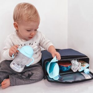 Dreambaby Grab 'n Go Travel Booster Seat with Storage Compartment, Tall Back for Added Comfort