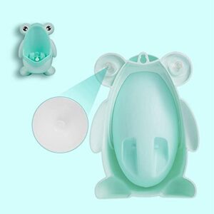 Perezy Baby Boy Urinal Infant Toddler Cartoon Frog Wall-Mounted Hook Potty Toilet Training Stand Vertical Boys Pee Toilet-, Blue