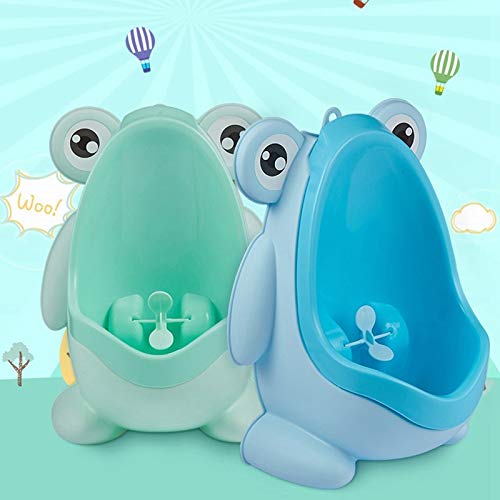 Perezy Baby Boy Urinal Infant Toddler Cartoon Frog Wall-Mounted Hook Potty Toilet Training Stand Vertical Boys Pee Toilet-, Blue