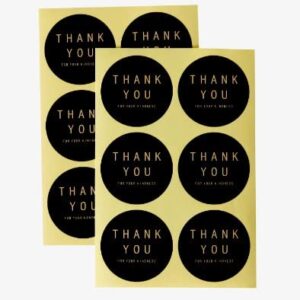 1.5'' Thank You for Your Kindness Stickers 120 Pcs 4 Design Round Square Classical Craft Thank You Sticker Kit for Greeting Cards Flower Bouquets Self-Adhesive Labels for Gift Wraps