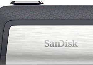 SanDisk Ultra 64GB Dual Drive USB Type-C (Four Pack Bundle) Works with Smartphones, Tablets, and Computers (SDDDC2-064G-G46) Bundle with (1) Everything But Stromboli 4 Port USB 3.0 Hub