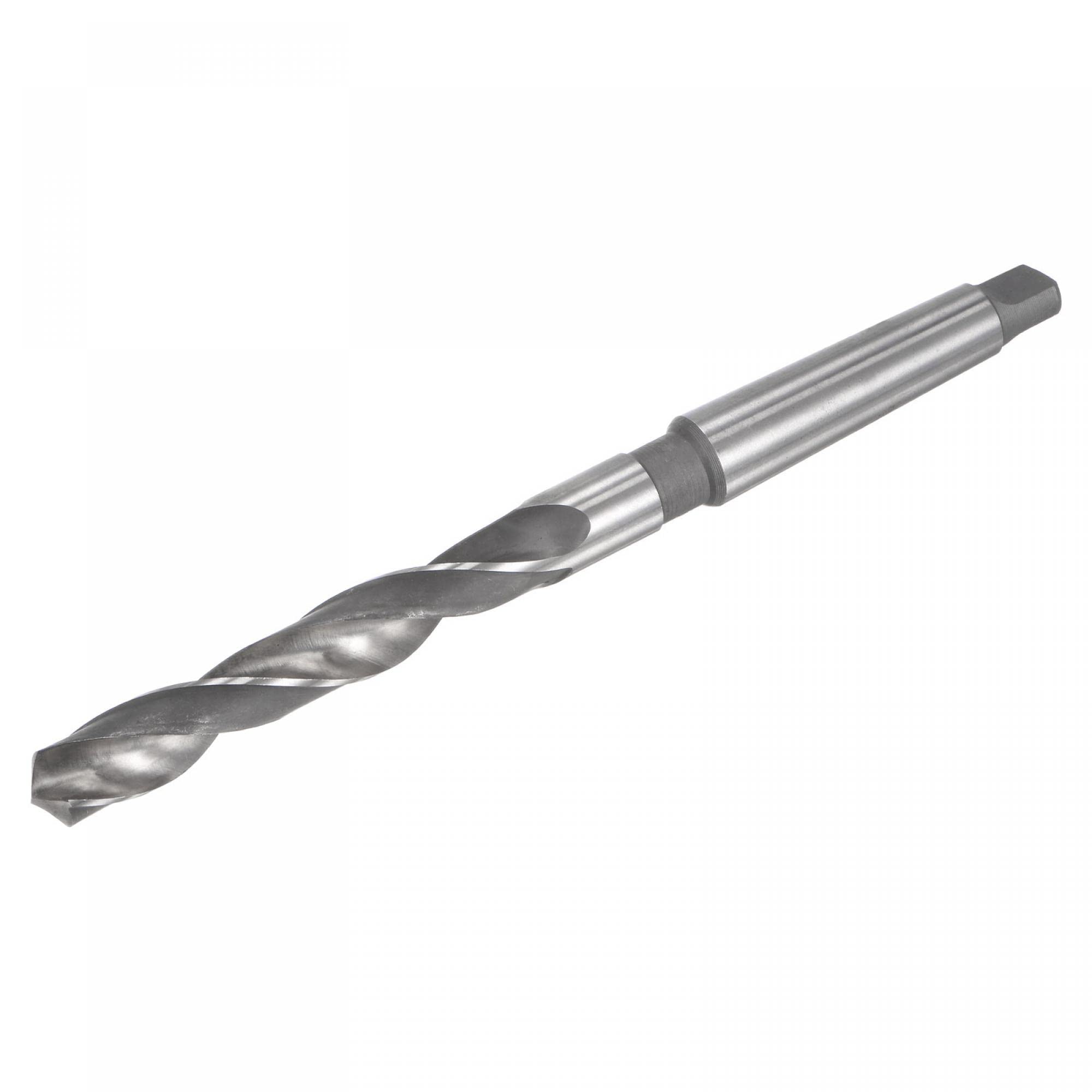 uxcell 16mm High-Speed Steel Twist Bit Extra Long Drill Bit with MT2 Morse Taper Shank, 215mm Overall Length