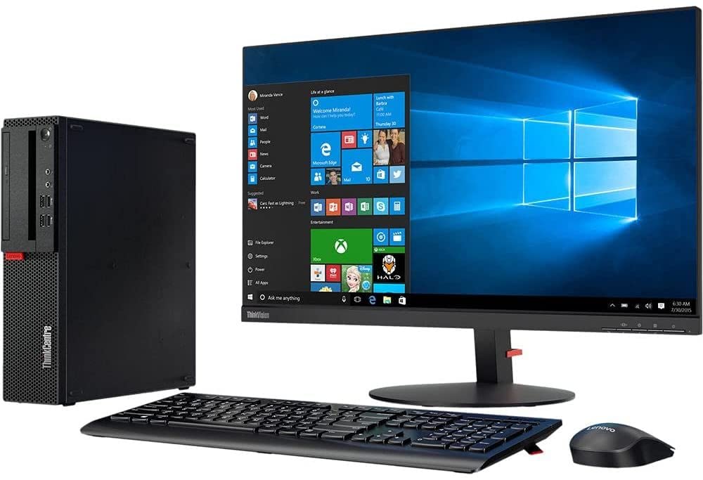 Lenovo Desktop ThinkCentre M710S SFF Computer PC, Intel i7-7700 up to 4.2GHz, 16GB RAM, 512GB NVMe SSD, 2TB Hard Drive, DVDRW, Windows 10 Pro (Renewed)