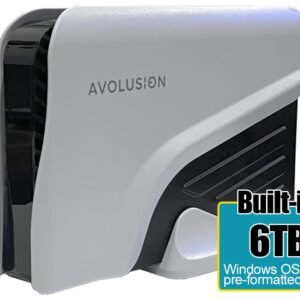 Avolusion PRO-Z Series 6TB USB 3.0 External Hard Drive for WindowsOS Desktop PC/Laptop (White) (Renewed)