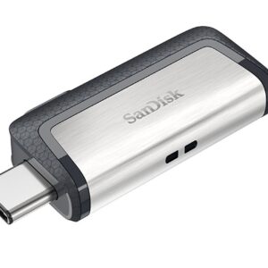 SanDisk Ultra 64GB Dual Drive USB Type-C (Four Pack Bundle) Works with Smartphones, Tablets, and Computers (SDDDC2-064G-G46) Bundle with (1) Everything But Stromboli 4 Port USB 3.0 Hub