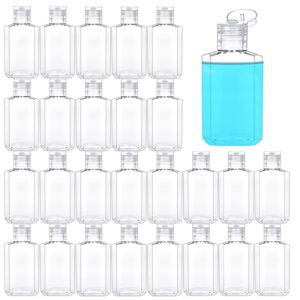 40 Pack 2 Oz Plastic Refillable Bottles with Flip Cap,Plastic Hand Sanitizer Bottles,Travel Size Bottles with Flip Cap,Reusable Containers with Flip Caps for Travel,Bussiness Trip,Outdoor Camping