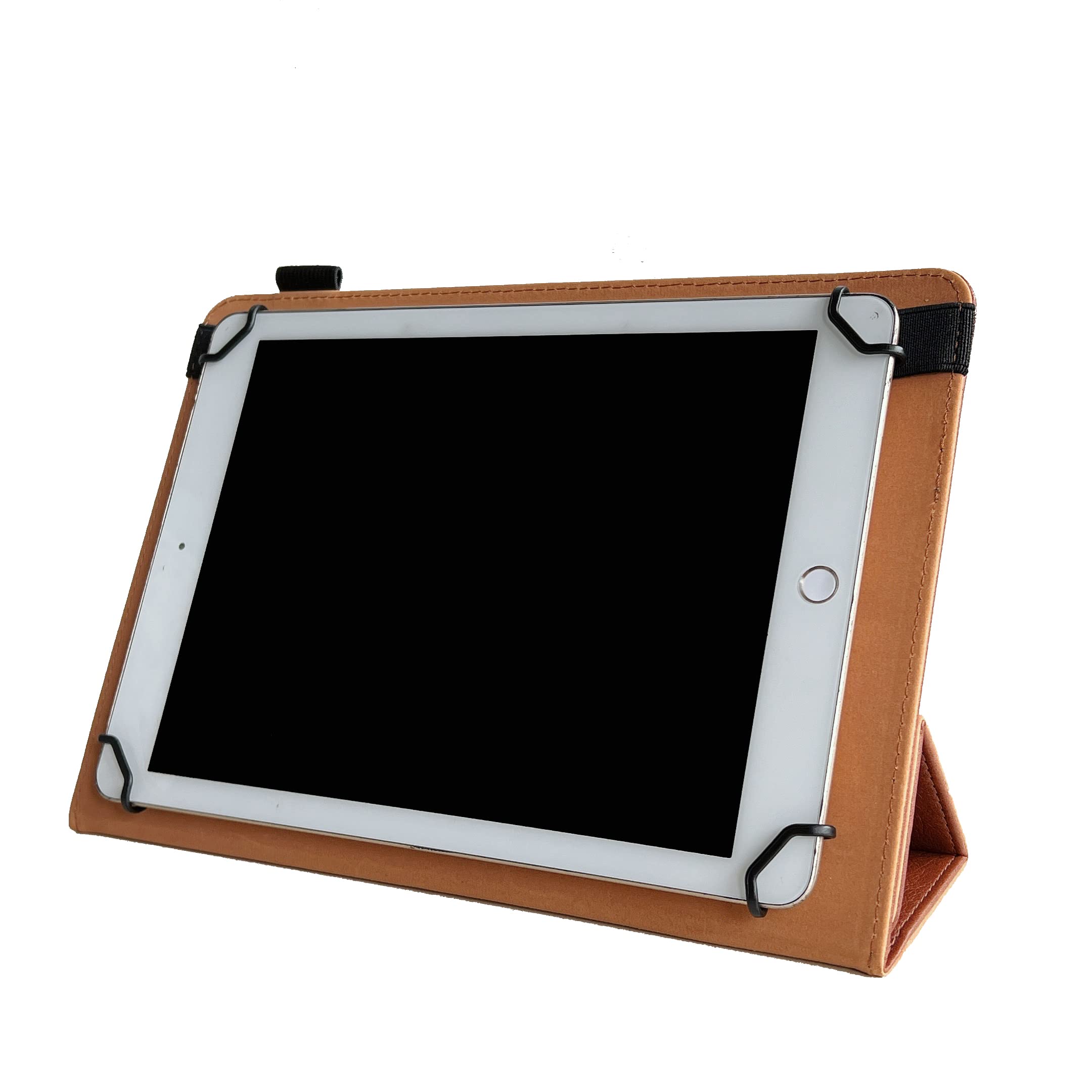 JZCreater 10 Inch Tablet Case, Universal 10 10.1 Inch Android Tablet Cover, Multi-Angle Viewing Stand Case for 9.5-10.5 Inch Tablet, Brown