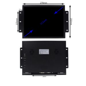 FanyiTek 12.1inch 800x600 700nit TFT Industrial Touchscreen Monitor,with HD-MI VGA DVI port,Dual Speaker