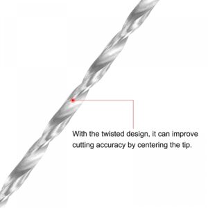 uxcell HSS(High Speed Steel) Extra Long Twist Drill Bits, 3mm Drill Diameter 160mm Length for Hardened Metal Woodwork Plastic Aluminum Alloy 6 Pcs