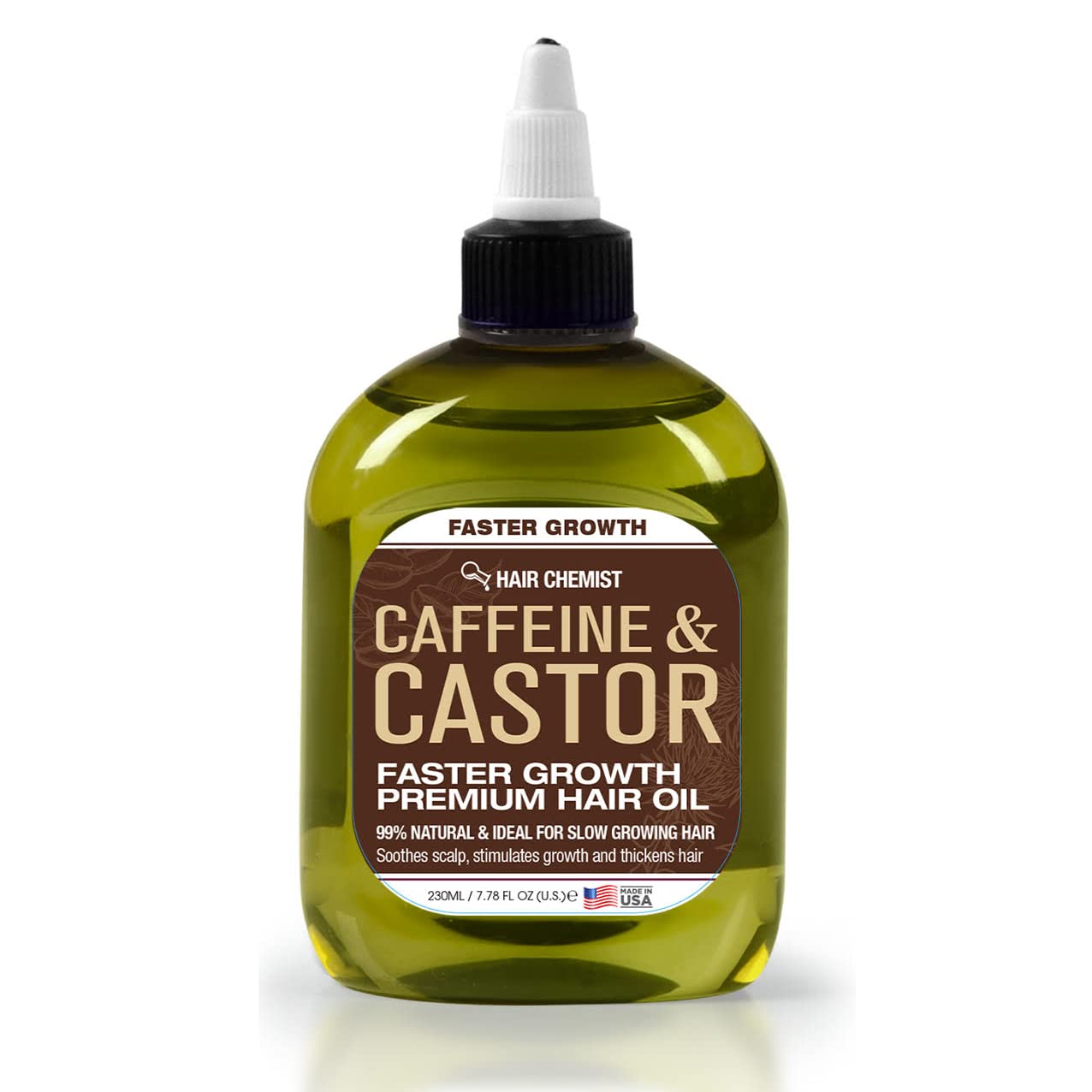 Hair Chemist, Oil, 7.1 oz - Caffeine and Castor Faster Growth Hair Oil for Unisex Adult