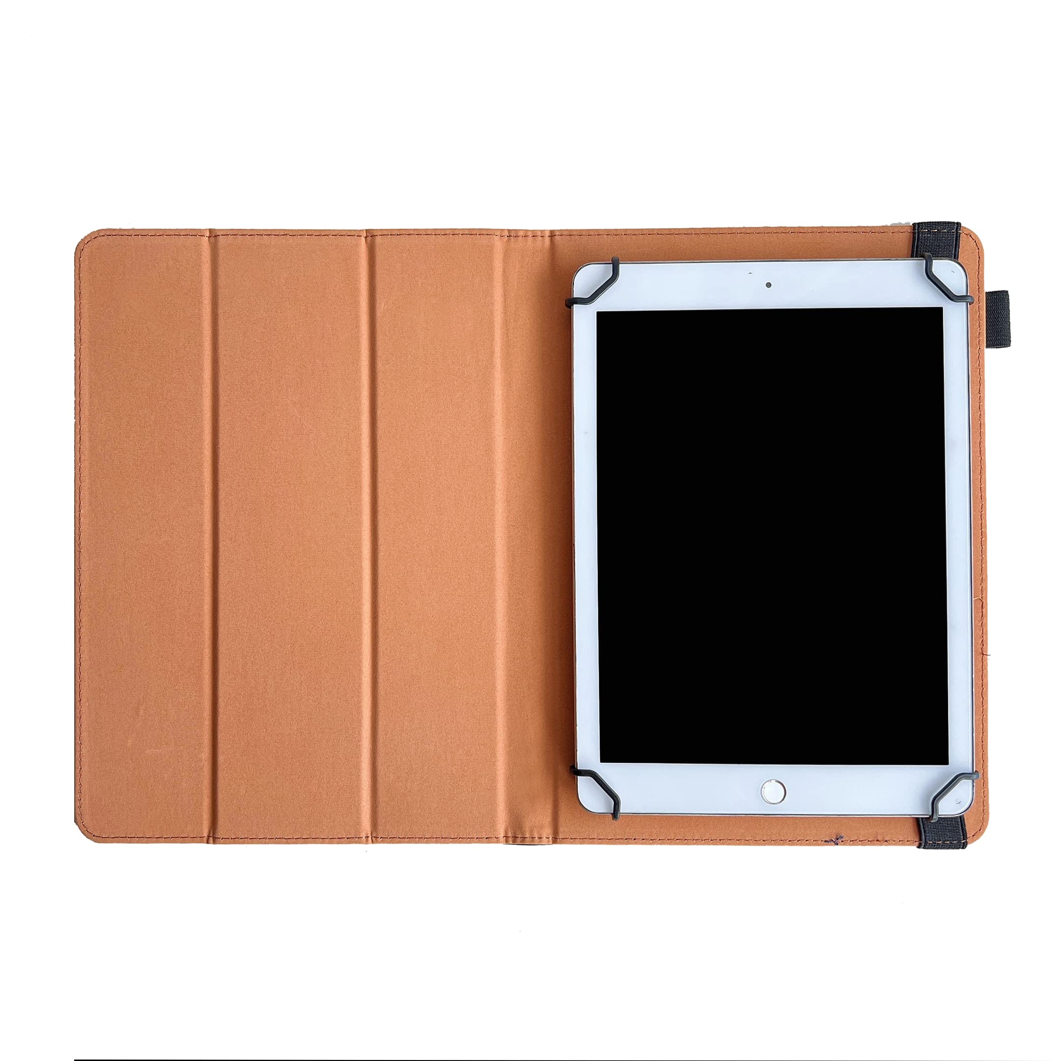 JZCreater 10 Inch Tablet Case, Universal 10 10.1 Inch Android Tablet Cover, Multi-Angle Viewing Stand Case for 9.5-10.5 Inch Tablet, Brown