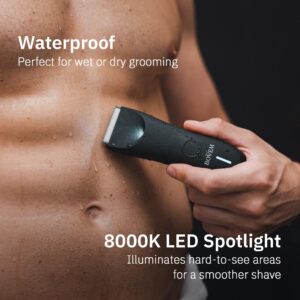 BOVEM Globe Trimmer 2.0 Electric Razor for Men Pubic Hair, Body Hair Trimmer, Groin Hair Trimmer For Men, Balls Trimmer Men Electric Shaver, Mens Grooming Kit – Body, Face, Groin & Beard Hair Clippers