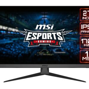 MSI G2722, 27" Gaming Monitor, 1920 x 1080 (FHD), IPS, 1ms, 170Hz, FreeSync Premium, HDMI, Displayport, Tilt, Black