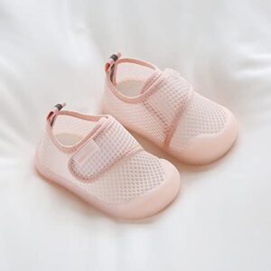 Baby Boy Girl Shoes Lightweight Breathable Toddler Mesh Sneakers Beach Water Shoes Non-Slip First Walking Shoes 6 9 12 18 24 Months(12-18 Months, 1-Pink)