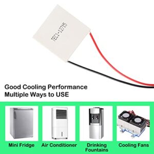 5Pcs TEC1-12715 Heatsink 108W 12V-15.4V Thermoelectric Cooler 40mmX40mm Cooling Peltier Plate Module for Semiconductor Thermoelectric Heatsink Generation