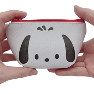 Sanrio Pochacco Face Boat Type Cosmetics Small Pouch Bag 4.3 in (W) × 3 in (H) × 2 in (D)