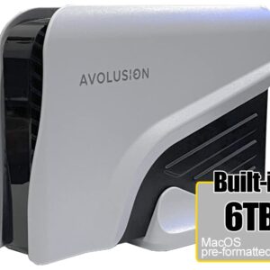 Avolusion PRO-Z Series 6TB USB 3.0 External Hard Drive for MacOS Devices, Time Machine (White) (Renewed)