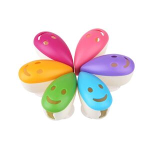 beavorty smile face toothbrush holders suction cup for houseware 4pcs (random color)