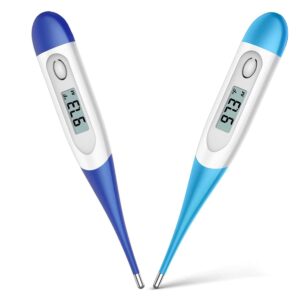 bundle of thermometer for adults, digital oral thermometer for fever with 10 seconds