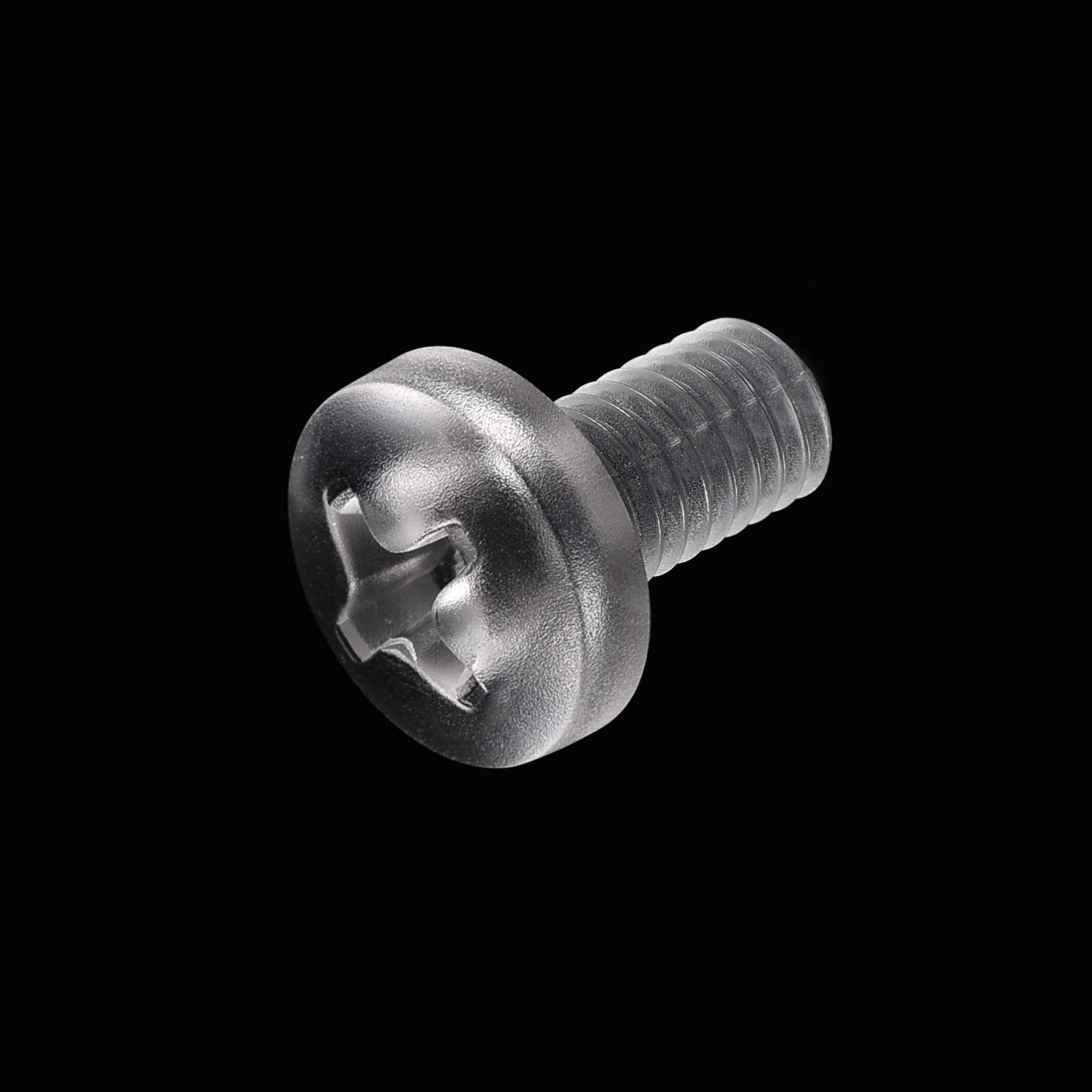 uxcell M4x8mm Plastic Phillips Bolts 100pcs PC Pan Head Machine Screws Transparent