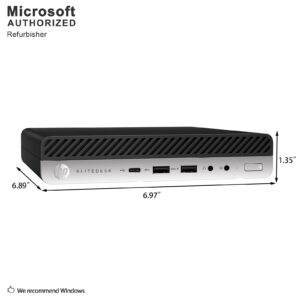 HP EliteDesk 800 G4 Mini High Performance Desktop Computer, Intel Six Core i5-8600T up to 3.7GHz, 16G DDR4, 1T, WiFi, BT, 4K Support, DP, Windows 10 Pro 64 English/Spanish/French (Renewed)