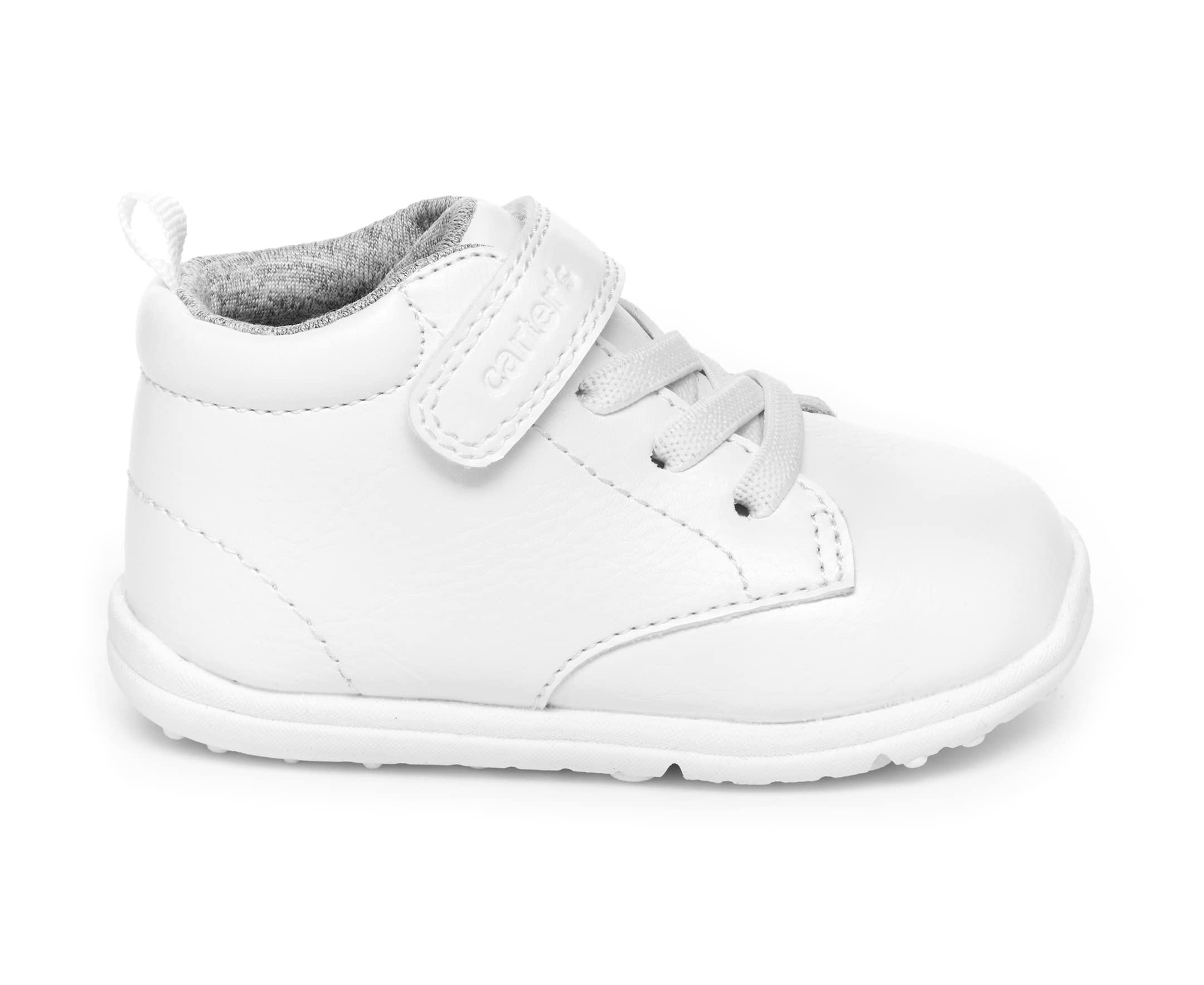 Carter's baby boys Charlie-p First Walker Shoe, White, 3.5 Infant US