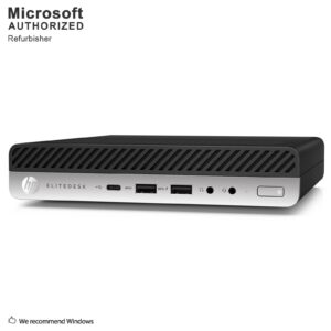 HP EliteDesk 800 G4 Mini High Performance Desktop Computer, Intel Six Core i5-8600T up to 3.7GHz, 16G DDR4, 1T, WiFi, BT, 4K Support, DP, Windows 10 Pro 64 English/Spanish/French (Renewed)