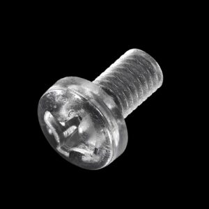 uxcell M6x12mm Plastic Phillips Bolts 50pcs PC Pan Head Machine Screws Transparent