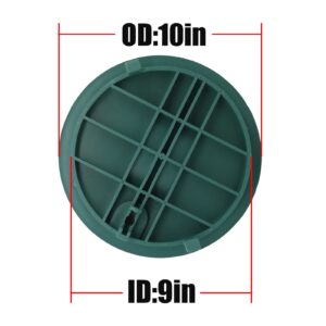 Bandelt 10" Valve Box Cover Lid Replacement for Sprinkler System Irrigation Circular Valve Box Lid