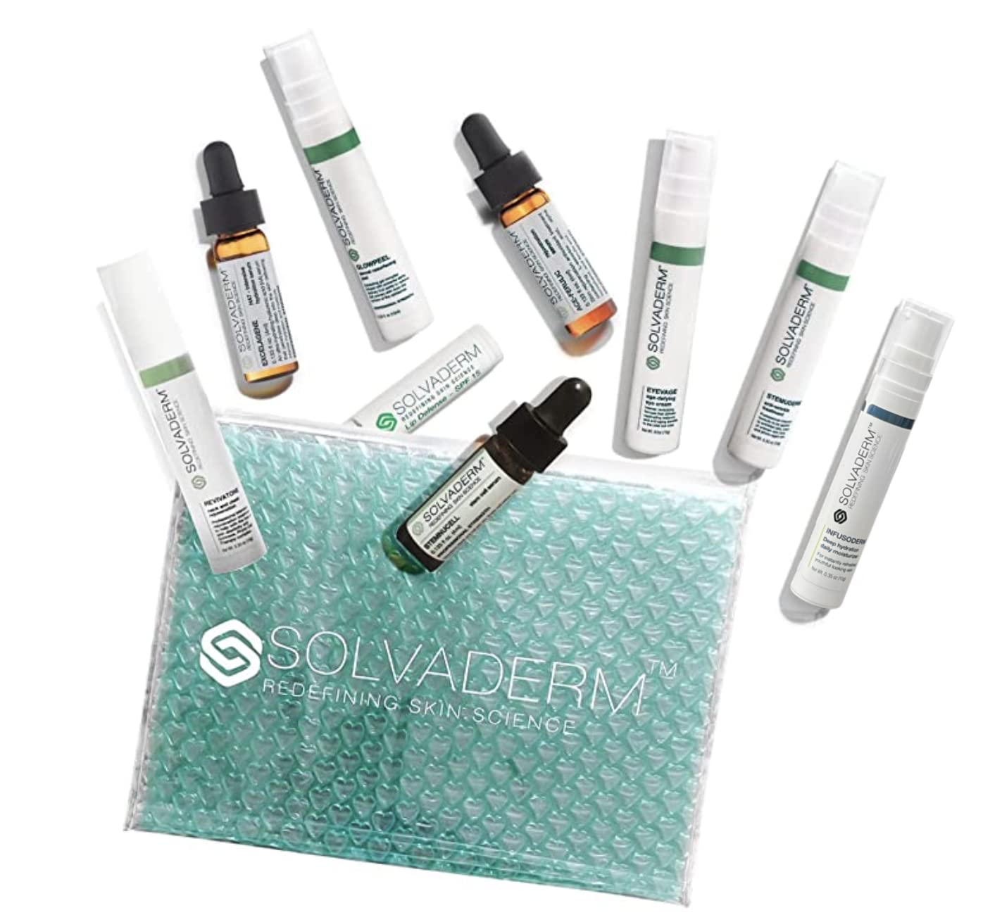 Solvaderm Skin Essentials Starter Pack - 8 - Piece Collection Of Treatments For The Eyes, Face, Neck & Chest, With Powerful Anti-Aging & Skin-Rejuvenating Benefits For All Skin Types