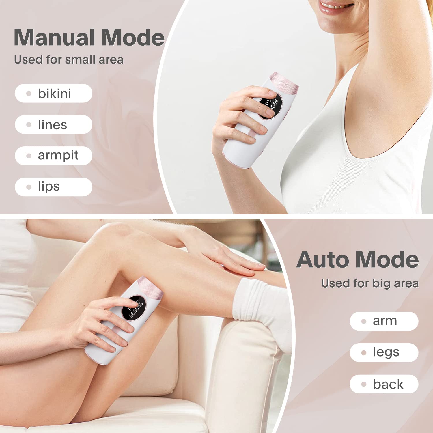 Laser Hair Removal for Women and Men IPL Hair Remover Facial Whole Body Machine Permanent Painless Device at Home 999,999 Flashes