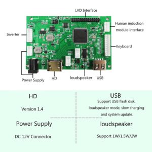 FanyiTek 10.6" 1366x768 LTL106AL01 30pin IPS LCD Screen and HD-MI USB LVDs Controller Board