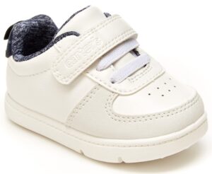 carter's every step baby kyle-bp first walker shoe, new white, 3 us unisex infant