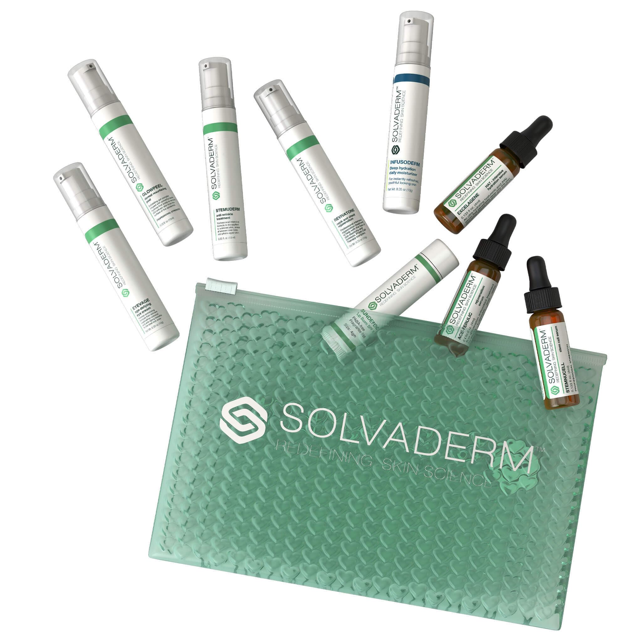 Solvaderm Skin Essentials Starter Pack - 8 - Piece Collection Of Treatments For The Eyes, Face, Neck & Chest, With Powerful Anti-Aging & Skin-Rejuvenating Benefits For All Skin Types