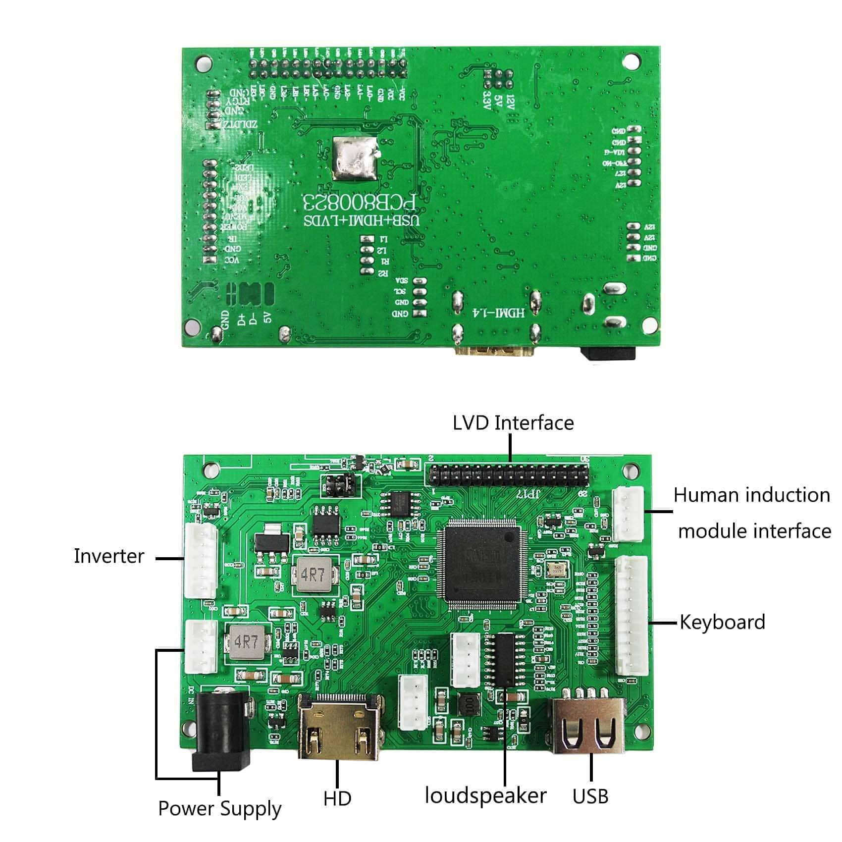 FanyiTek 10.6" 1366x768 LTL106AL01 30pin IPS LCD Screen and HD-MI USB LVDs Controller Board