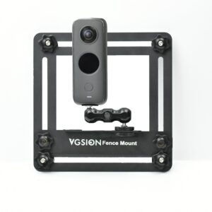 vgsion Camera Baseball Fence Mount for GoPro Hero 13, Mevo Start, Action Camera, Cell Phone, Ajustable, Secure Attachment,Support Recording While Charging Compatible with Insta360 X4, iPhone