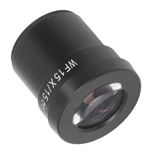 15X Wide Field Eyepiece, High Eye Point Comfortable Viewing Clearer Wide Angle Microscope Lens High Transmittance for Laboratory