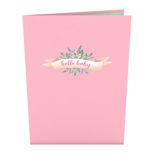 Lovepop Pink Baby Carriage 3-D Pop-Up Greeting Card