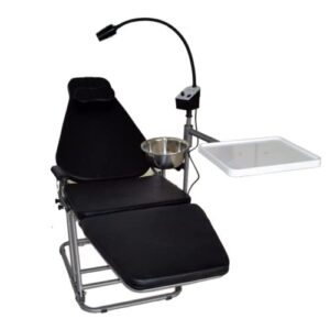 sgoe dental portable chair with led exam light and tray with nylon bag color black